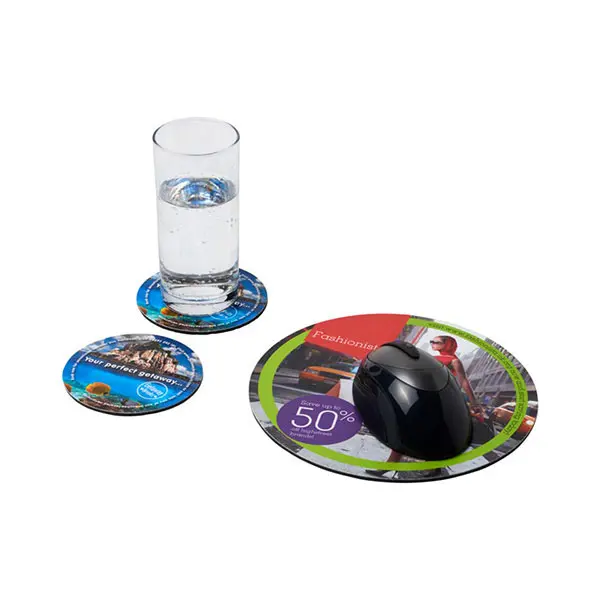 Q-Mat&#174; Coaster & Mouse Mat Set